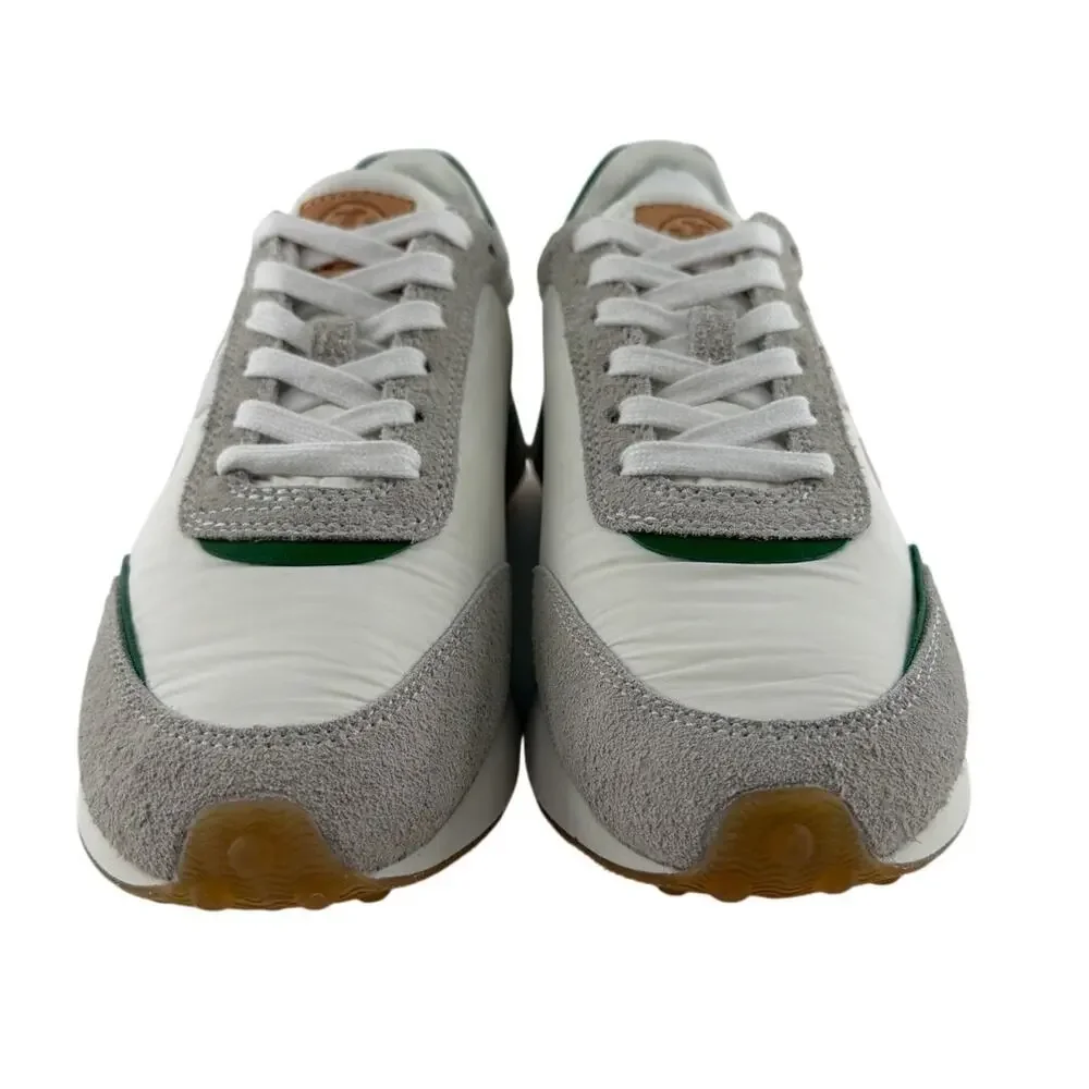 Tory Burch Women's White Pale Green Suede Destiny Sneakers Size 7